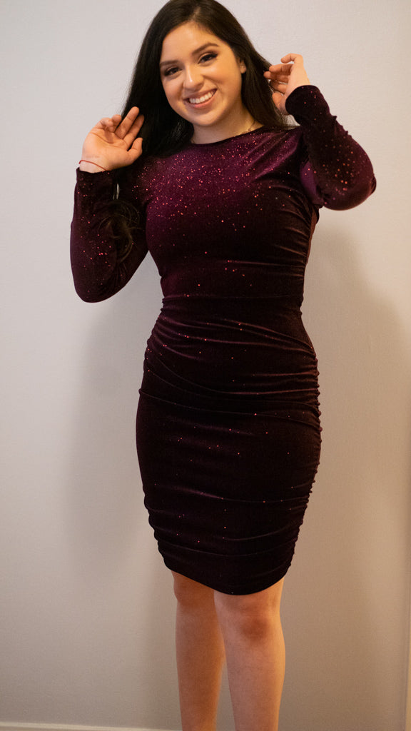 Selena- Glittered Mini Dress
